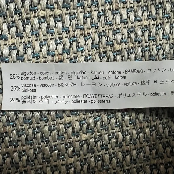 Zara Textured Double Breasted Peaked Lapel Tweed Blazer Jacket Size Medium - Picture 9 of 10